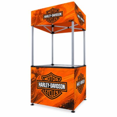 Tower Kiosk 1 × 1M — Dye Sublimation, Aluminium Composite, Complete